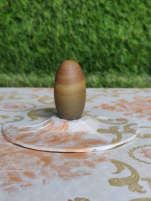 Original & Natural 2 Inch Narmadeshwar Shivling Narmada Shiva Lingam Banalinga Shiva Lingam for Pooja Small Shivling for Home Worship Puja Articles Lingam for Meditation & Prayer ( 2 INCH LINGAM ONLY) - Image 2