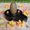 Natural Green Narmadeshwar Shivling & Yoni Base Stand - Image 2