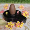 Natural Green Narmadeshwar Shivling & Yoni Base Stand - Image 3