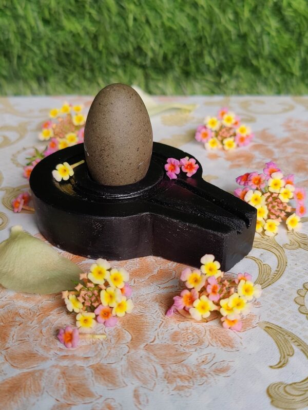 Small Original Shivling Natural Shiva Lingam Green - Image 2