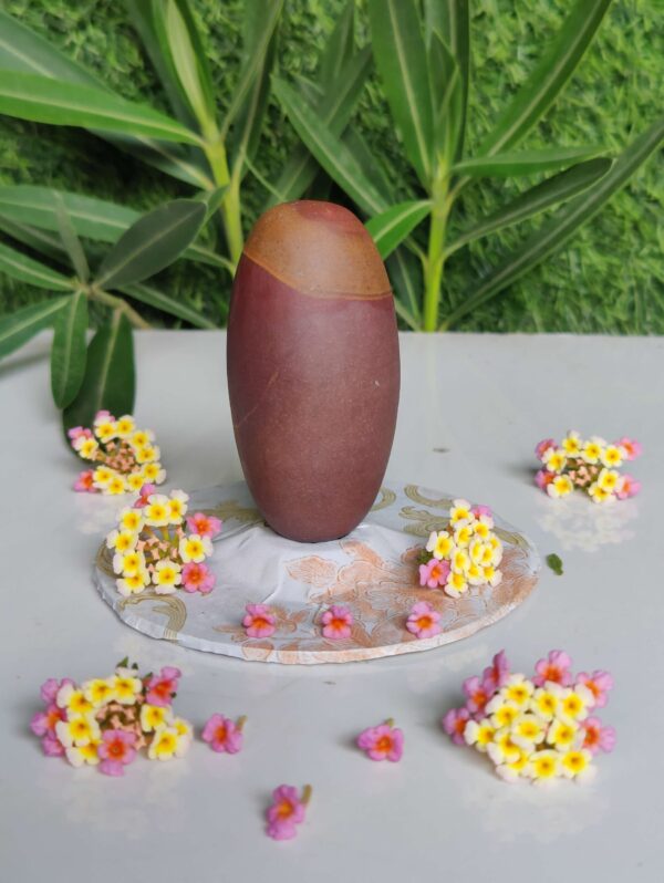 Yellow Narmadeshwar Shivling 3 Inch - Image 4