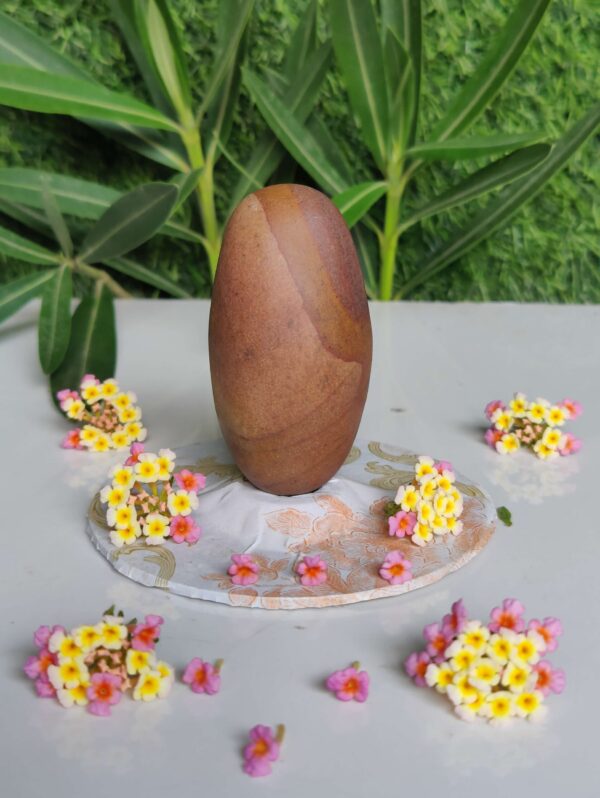 Yellow Narmadeshwar Shivling 3 Inch - Image 3