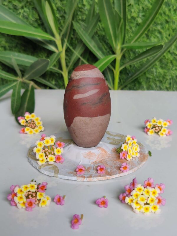 Multicolor Narmada Shivling 3 Inch For Worship - Image 3
