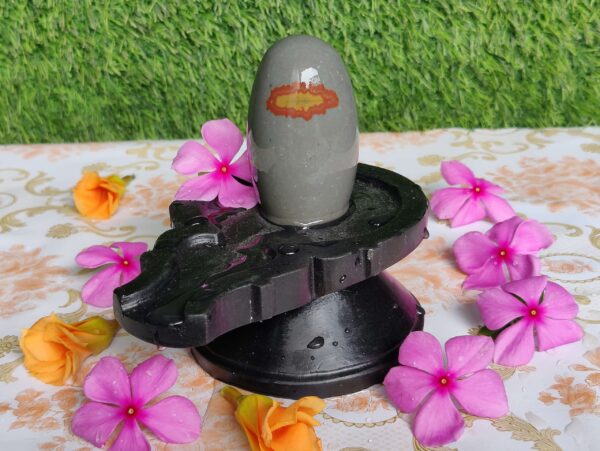 Tilak Narmada Shiva Lingam With Stone Yoni Base