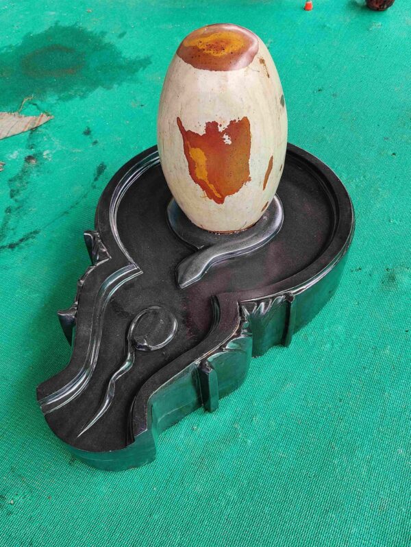 Original Narmada Stone Shivling / Natural Narmadeshwar Shivling / Narmada Banalingam Original