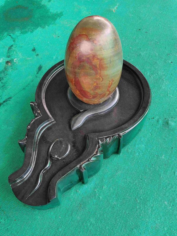 Holy Mark (Symbols) Narmada Stone Shivling - Image 4