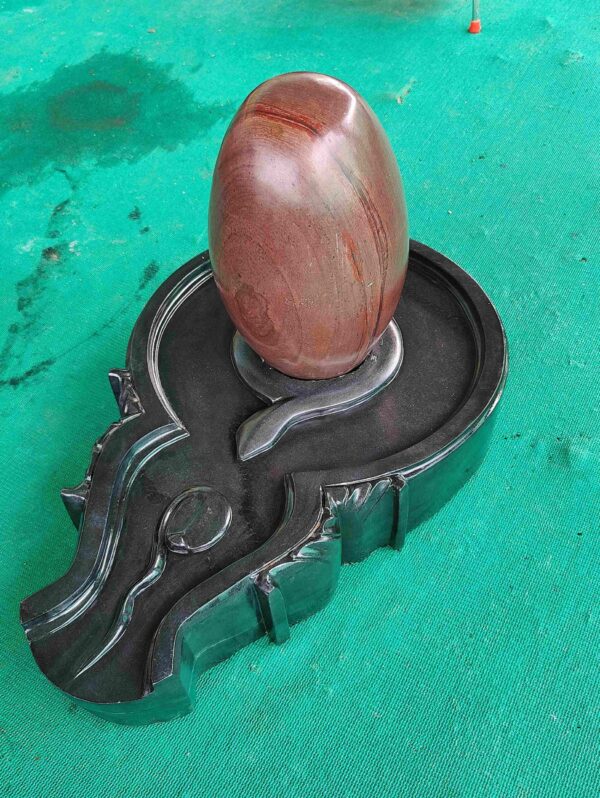 Holy Mark (Symbols) Narmada Stone Shivling - Image 2