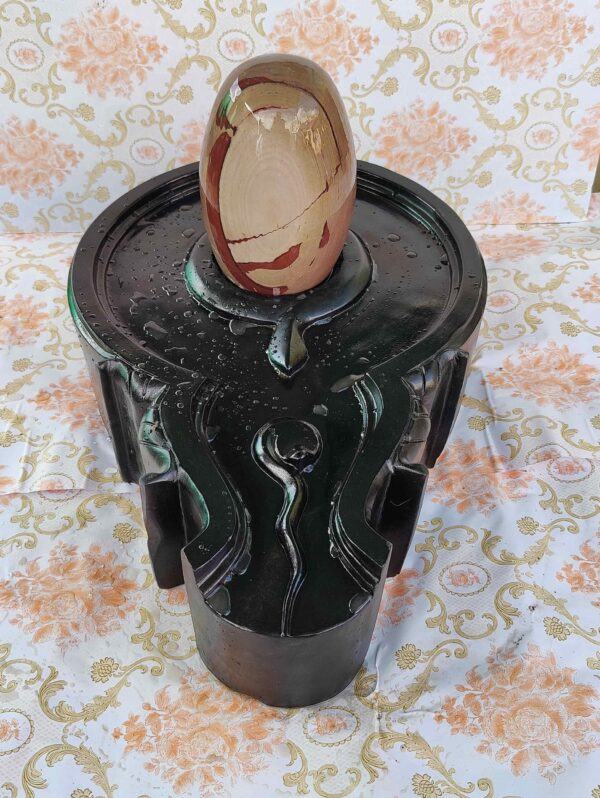 Narmada Shiva Lingam With yoni Base For Temple - Image 4