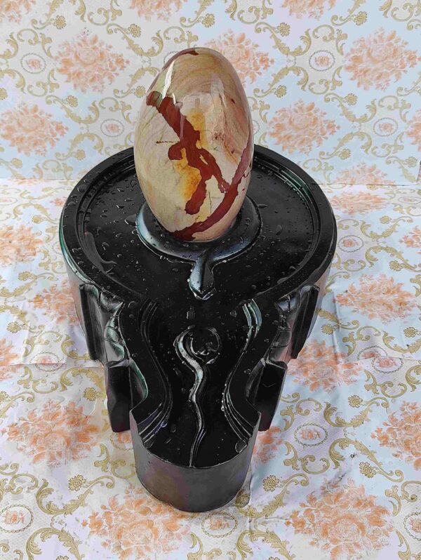Narmada Shiva Lingam With yoni Base For Temple