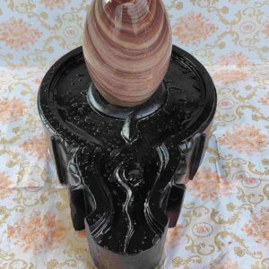 Original Temple Narmadeshwar Shivling With Stand