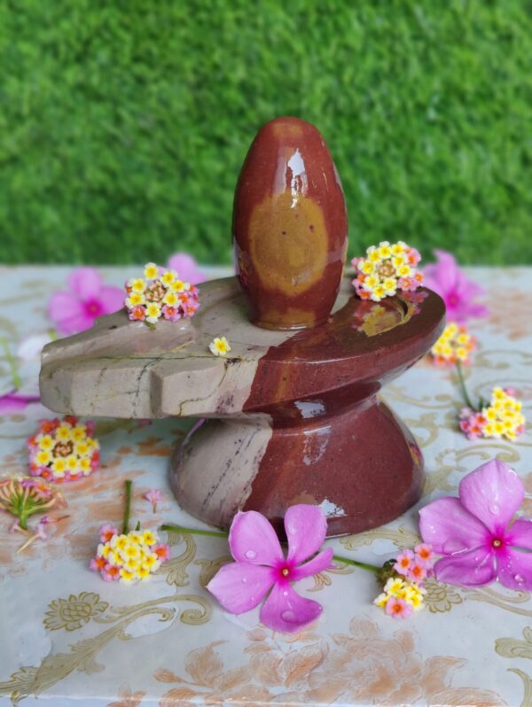 Narmadeshwar Shiva Lingam With Narmada Stone Jaladhara - Image 3