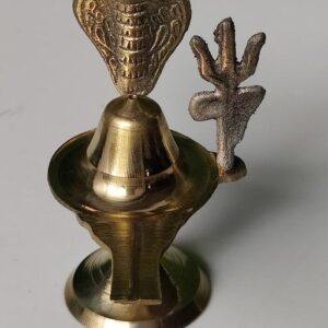 Metal Handmade Shivling Idol Statue Decorative Showpiece For Home Office Car Dashboard Gold 2 In Decorative Showpiece 5 Cm Metal Gold