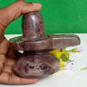 Akhand Shivling Natural Origanal Narmada Stone Shivling Narmadeshwar 4 X 4 Inch Shivling For Worship At Home Idil For Home To Lord Shiva Size 4 X 4