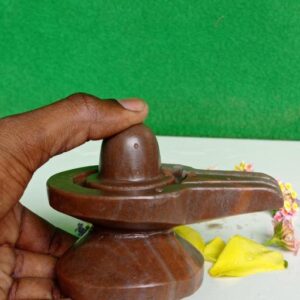 Akhand Shivling Natural Origanal Narmada Stone Shivling Narmadeshwar 4 X 4 Inch Shivling For Worship At Home Idil For Home To Lord Shiva Size 4 X 4