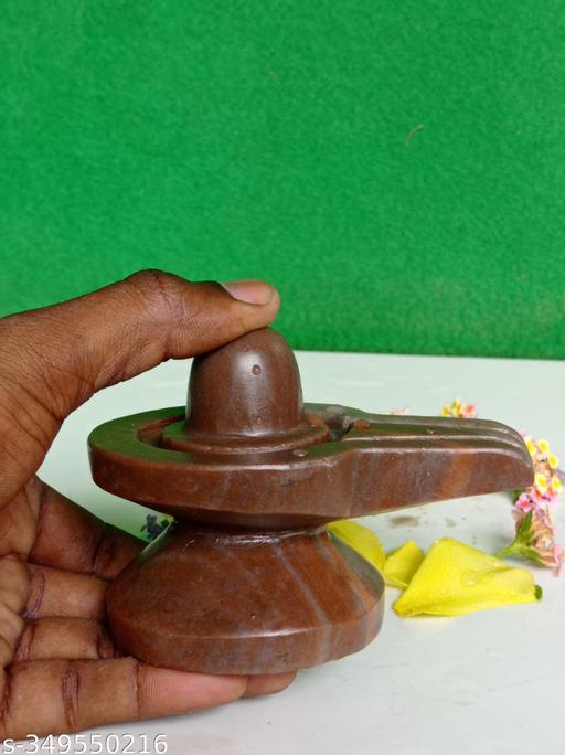 Akhand Shivling Natural Origanal Narmada Stone Shivling Narmadeshwar 4 X 4 Inch Shivling For Worship At Home Idil For Home To Lord Shiva Size 4 X 4