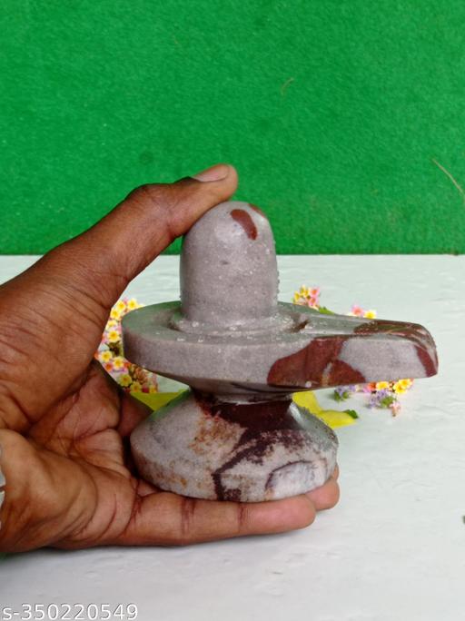 Akhand Shivling Natural Origanal Narmada Stone Shivling Narmadeshwar 4 X 4 Inch Shivling For Worship At Home Idil For Home To Lord Shiva Size 4 X 4