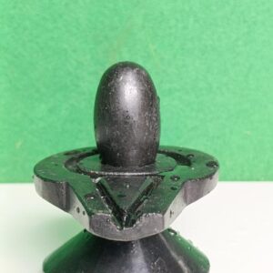 2 Inches Black Narmadeshwar Shivling With Narmada Stone Jaladhari