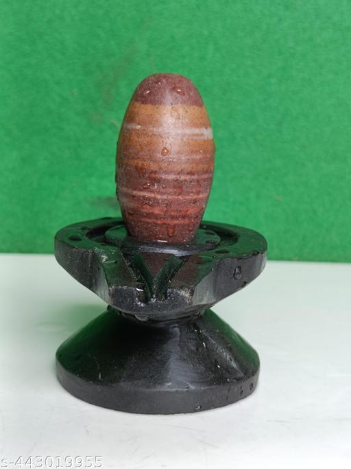 2 Inches Janeudhari Narmadeshwar Shivling With 3 Inches Damru Bass Jaladhari