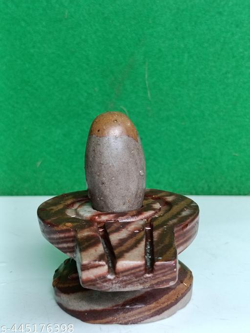 Narmadeshwar Narmada Black Stone Bani Damru Jaladhari Yoni Base Lingam Holder And Arga For Shivling And Home Temple Pooja Size 4 Inch