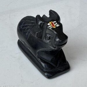 Murti Spandan Stone Nandi Idols Handcrafted Hand Painted With Tilak 2 Inches Height 2 5 Inches Lenghth