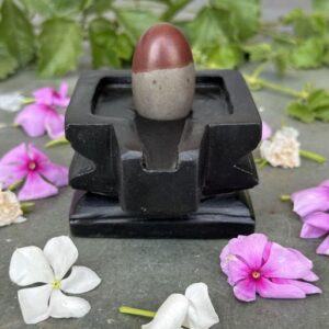 Natural Origanal Narmada Stone Bana Narmadeshewar Shivling Chokor Jaladhari Energetic Stone Powered Of Lord Shiva Size 2 X 4