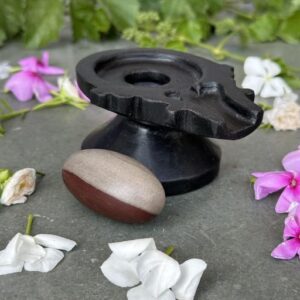 Natural Origanal Narmada Stone Bana Narmadeshewar Aardhanareshwar Shivling Damru Jaladhari Energetic Stone Powered Of Lord Shiva Size 2 X 4