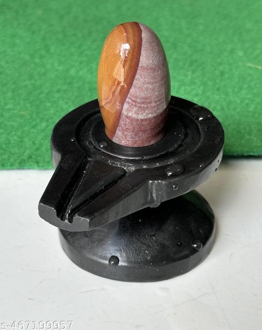 Antique And Unique Narmadeshwar Narmada Stone Tilak Shivling Damru Jaladhari Size 2 X 4