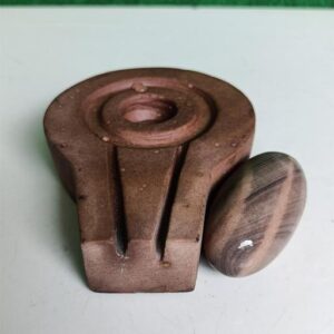 Antique Narmadeshwar Narmada Stone Bana Unique Janevdhar Shivling And Plate Jaladhari Size 2 X 4