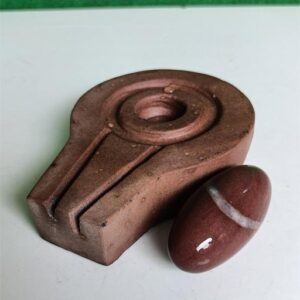 Antique Narmadeshwar Narmada Stone Bana Unique Mala Shivling And Plate Jaladhari Size 2 X 4