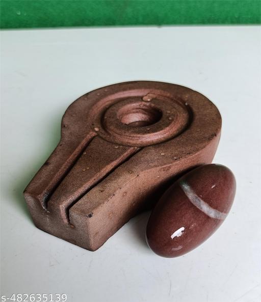 Antique Narmadeshwar Narmada Stone Bana Unique Mala Shivling And Plate Jaladhari Size 2 X 4