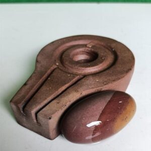 Natural And Antique Narmadeshwar Narmada Stone Bana Unique Shivling And Plate Jaladhari Size 2 X 4