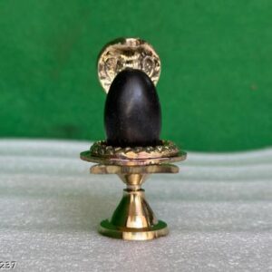 Shivam Vastukala Brass Jaladhari Narmadeshwar Shivling With Brass Base