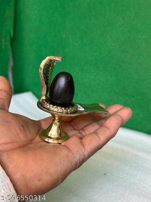 Shivam Vastukala Brass Jaladhari Narmadeshwar Shivling With Brass Base