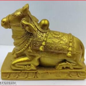 Brass Nandi Cow Over Base Statue Brass Nandi Idol Nandi Statue For Home Temple