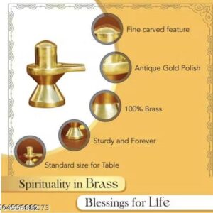 Shivam Vastukala Brass Shiva Shivling Idol Sacred Puja Showpiece For Home Temple Gifting Spiritual Decor Pure Brass Shiv Linga Murti For Abhishek Mandir Vastus Remedy