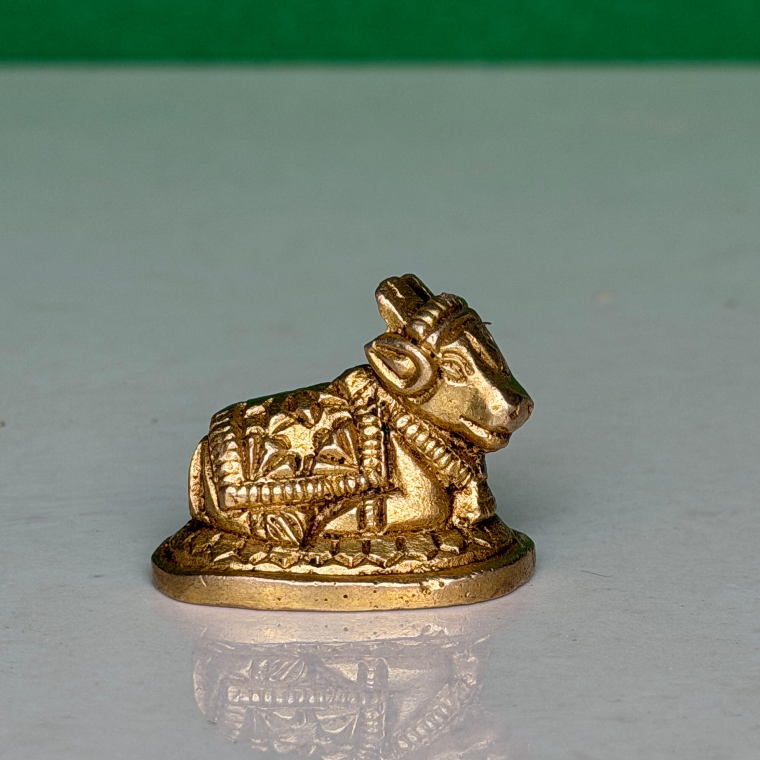 Pure Brass Nandi Idol For Home - Image 9
