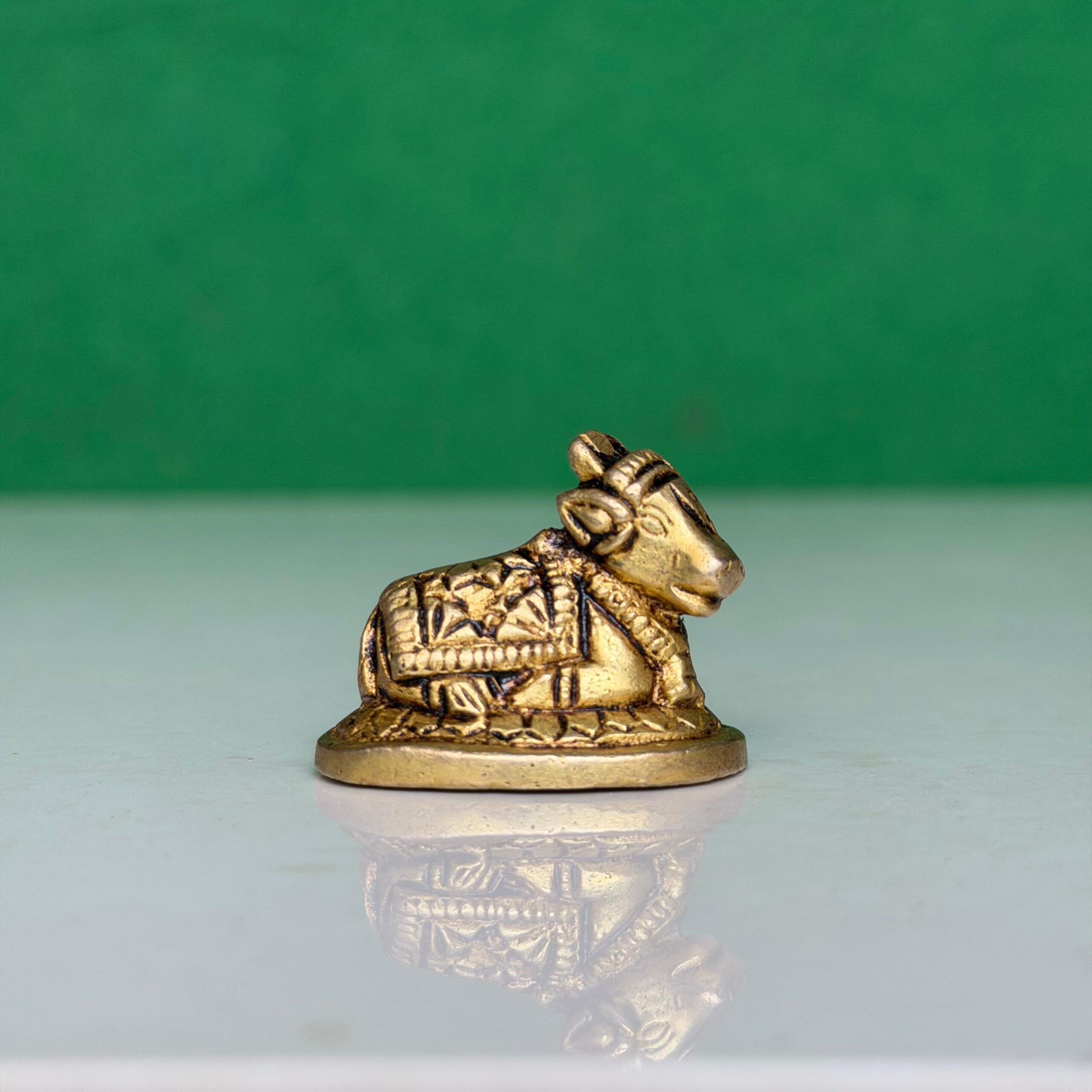 Pure Brass Nandi Idol For Home - Image 7