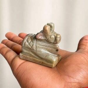 Narmdeshwar Nandi Idol 3 Inch Natural Stone Shiv Nandi Statue