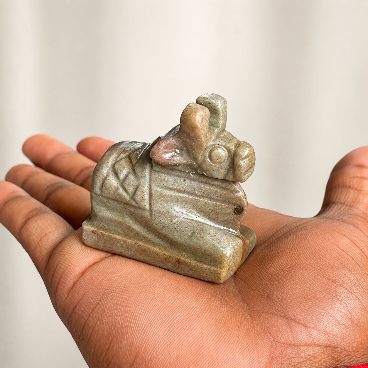 Narmdeshwar Nandi Idol 3 Inch Natural Stone Shiv Nandi Statue