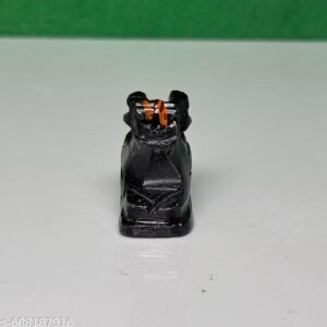 Black Marble Stone Shiva Nandi Ji Moorti Murti Statue Figurine Idol Sculpture Bail Bull Puja Pooja Home Temple Mandir Office Shop Home Decorative Showpiece 5 Cm Lord Mahadev Bholenath Vehicle