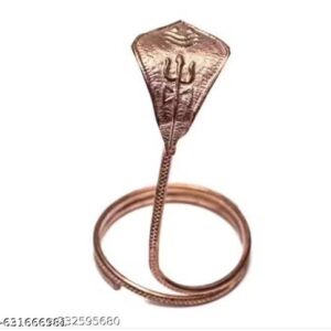 2 Inch Premium Copper Snake Naag Idol Pure Copper Home Temple Decor For Shivling