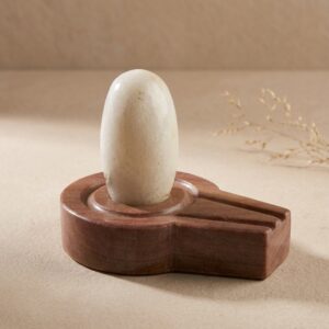 By Shivam Vastu Kala Shivling Art Narmadeshwar Shivling Narmada Shivling With Stone Yoni Base Shivling For Home Pooja Mandir Mahadev Shiva Lingam Original Shivling Stone For Pooja
