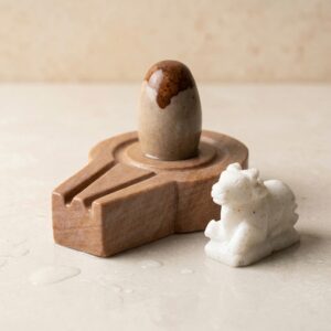 By Shivam Vastu Kala Shivling Art Narmadeshwar Shivling Narmada Shivling With Stone Yoni Base Shivling For Home Pooja Mandir Mahadev Shiva Lingam Original Shivling Stone For Pooja
