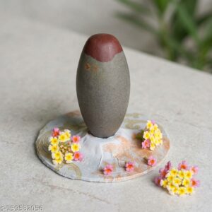 3 Inch Narmadeshwar Shivling Narmada Shivling Banalingam Shivling Gray And Red Shivling 3 Inch
