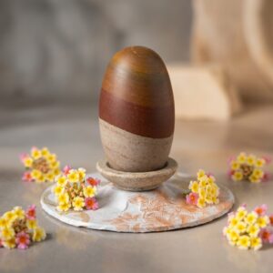 3 Inch Original Narmadeshwar Shivling Narmada Shivling Banalingam Shivling White And Red Brawn Shivling For Home Puja 3 Inch Shivling
