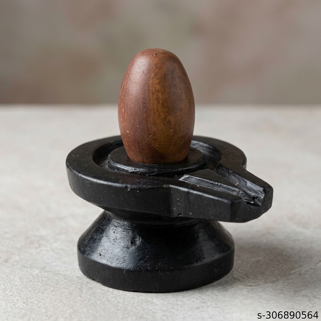 Original Swayambhu 2 Inch Narmadeshwar Shivling With Jaladhari For Home Puja