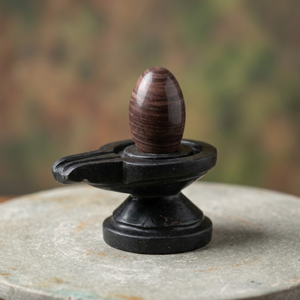 2 Inch Original Natural Narmadeshwar Shivling Narmada Stone Shiva Lingam With 3 Inch Jaldhari Naag For Temple Puja