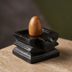100 Natural Origanal Narmada Stone Banalingam Narmadeshwar 2 Inch Swaymbhu Shivlingam And 4 Inch Black Jaladhari For Warship At Home Lord Shiva Idol For Home Pooja 2 X 4