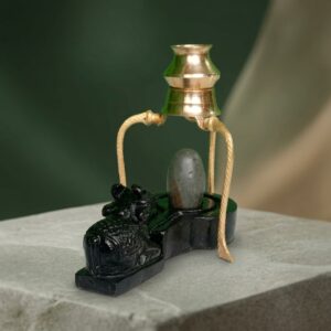 100 Natural Origanal Narmada Stone Bana Lingam Narmadeshwar 1 Inch Shivling And 2 5 Inch Jaladhari With Nandhi Ji Ans Water Stane For For Worship At Home Lord Mahadeva Shivsankar Size 1 X 2 5