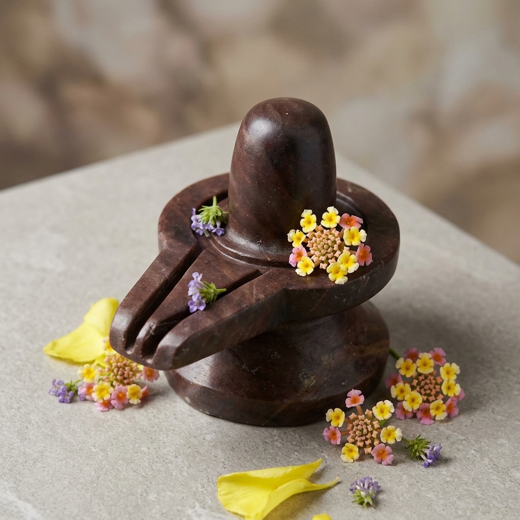 Akhand Shivling Natural Origanal Narmada Stone Shivling Narmadeshwar 4 X 4 Inch Shivling For Worship At Home Idil For Home To Lord Shiva Size 4 X 4